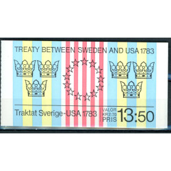 Sverige. 1983. Sverige-USA traktat, AFA nr. 1228 postfrisk  stemplet  hæfte FDC parstykkke