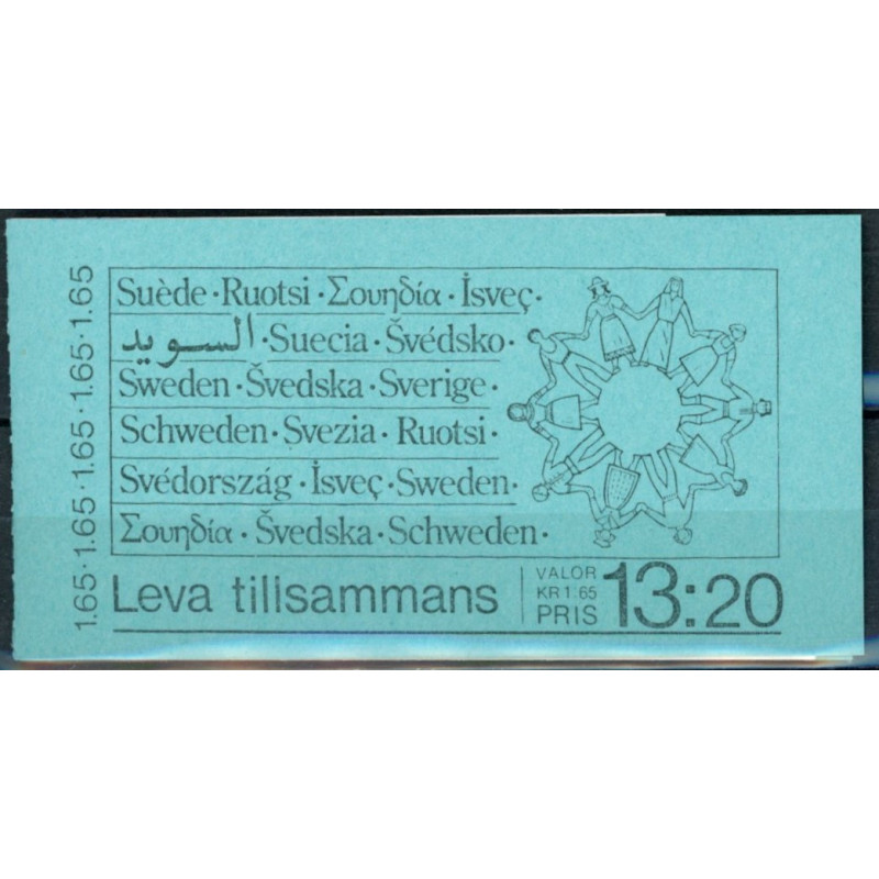 Sverige. 1982. Fredelig sameksistens, AFA nr. 1197-1200 postfrisk  stemplet  hæfte FDC parstykkke