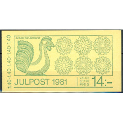 Sverige. 1981. Julefrimærker, AFA nr. 1176-77 postfrisk parstykke stemplet  hæfte FDC parstykkke