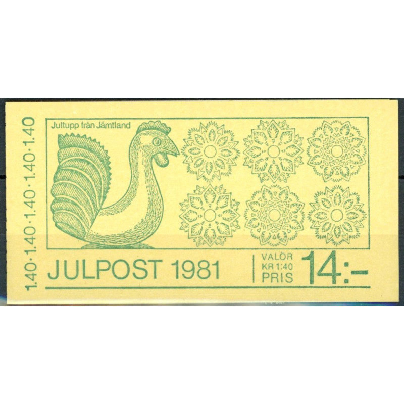 Sverige. 1981. Julefrimærker, AFA nr. 1176-77 postfrisk parstykke stemplet  hæfte FDC parstykkke