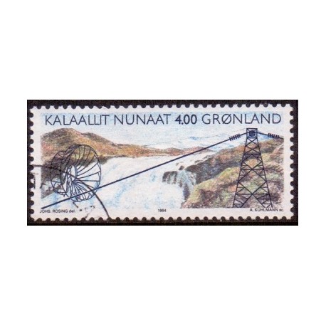 1994. 4,00 kr. Vandkraftværket. AFA nr. 248 postfrisk stemplet