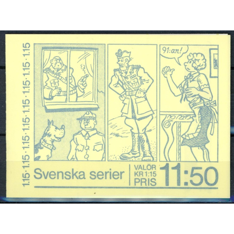 Sverige. 1980. Tegneserier. AFA nr. 1122-25, Co/Cn, postfrisk stemplet  hæfte FDC parstykkke