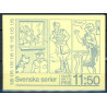 Sverige. 1980. Tegneserier. AFA nr. 1122-25, Co/Cn, postfrisk stemplet  hæfte FDC parstykkke