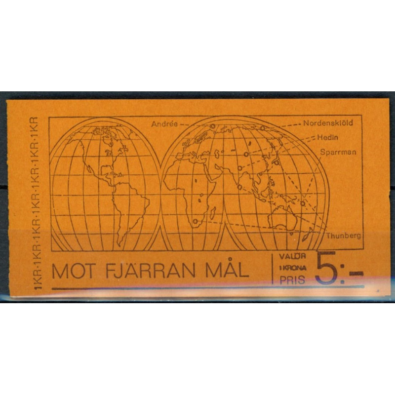 Sverige. 1973. Opdagelserejsende, i 5 stribe, AFA nr. 816-20 **   postfrisk stemplet FDC st,