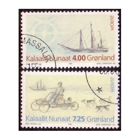 1994. 4,00-7,25 kr. Europamærke, CEPT. AFA nr. 249-50 postfrisk stemplet