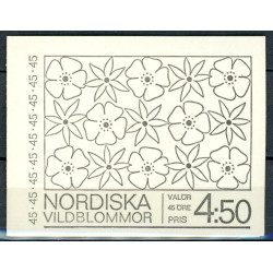Sverige. 1968. Nordiske vilde blomster, 45 Øre. AFA nr. 611Co-615Cn ** hæfte/blok      postfrisk stemplet FDC st,
