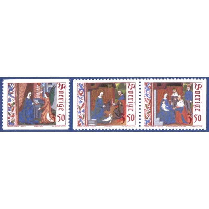 Sverige 1996. Julefrimærker. AFA 1897-99 postfrisk stemplet  hæfte FDC