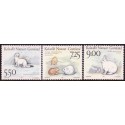 1994. 5,50-9,00 kr. Dyr i Grønland II. AFA nr. 251-3 postfrisk stemplet