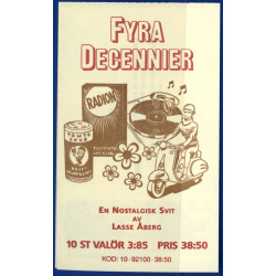 Sverige 1996. Fire  generationer. AFA 1893-96 postfrisk stemplet  hæfte FDC