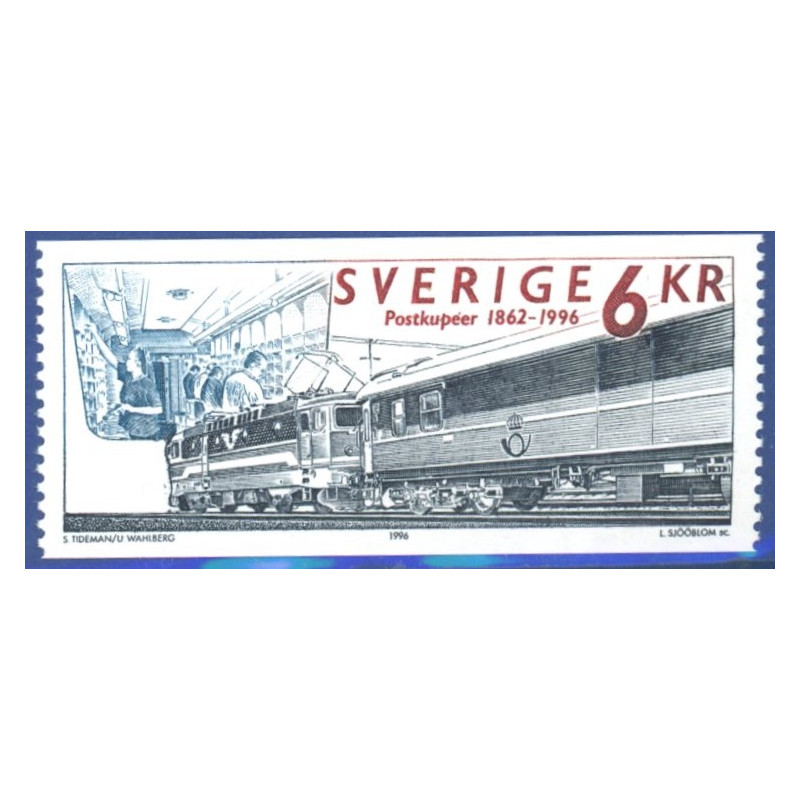 Sverige 1996. Postkupeer. AFA 1860 postfrisk stemplet  hæfte FDC
