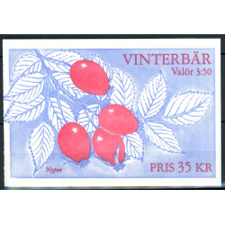 Sverige 1996. Vinterbær, AFA 1849-50, postfrisk stemplet  hæfte FDC