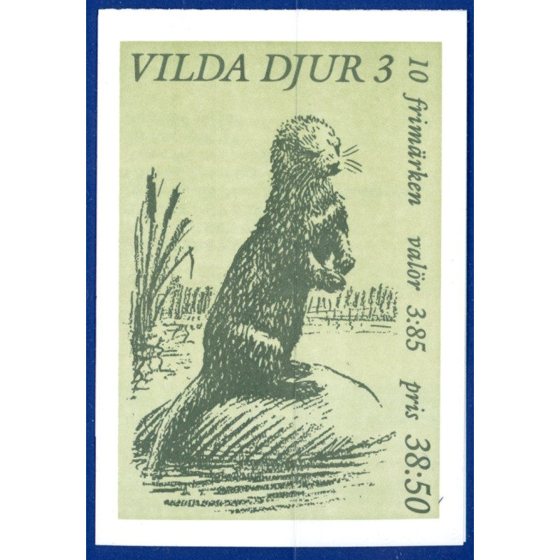 Sverige 1996. Vilde dyr. AFA 1855-56, postfrisk parstykke stemplet  hæfte FDC