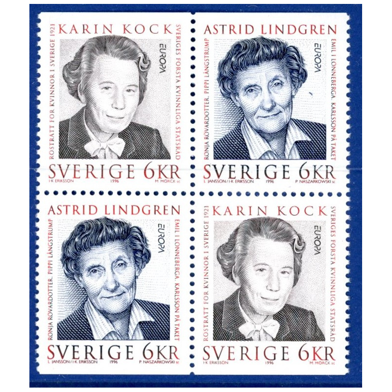 Sverige 1996. CEPT. AFA 1871-72, postfrisk stemplet  hæfte FDC