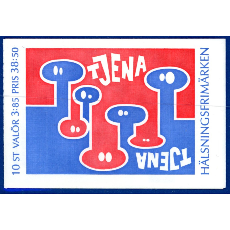 Sverige 1996. Brevhilsner. AFA 1882-85, postfrisk stemplet  hæfte FDC
