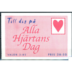 Sverige 1997. Valentins dag. AFA 1910-11 postfrisk stemplet  hæfte FDC