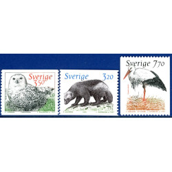 Sverige 1997. Nordiske dyr 1. AFA 1912-14 postfrisk stemplet  hæfte FDC