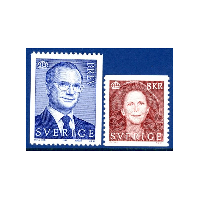 Sverige 1997. Kongen og Dronningen. AFA 1922-23 postfrisk stemplet  hæfte FDC