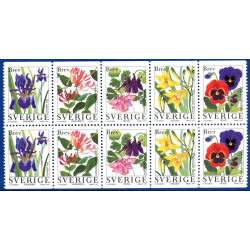Sverige 1997. Havens blomster. AFA 1924-28 postfrisk stemplet  hæfte FDC