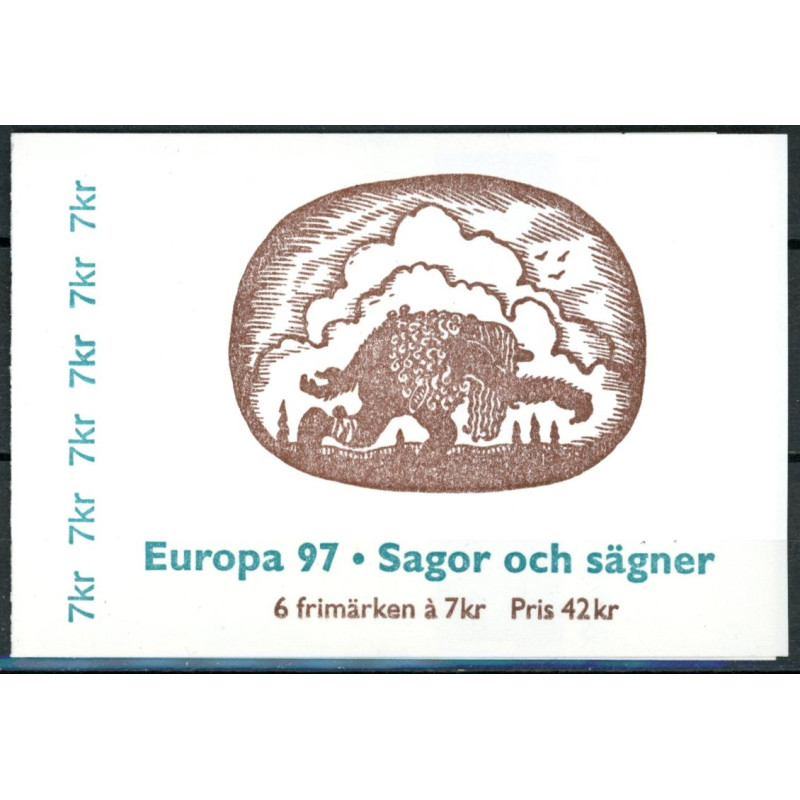 Sverige 1997. CEPT AFA 1929-31 postfrisk stemplet  hæfte FDC