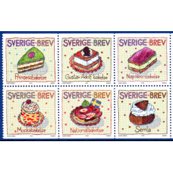 Sverige 1998. Flødekager. AFA nr. 1992-7 postfrisk stemplet  hæfte FDC parstykkke
