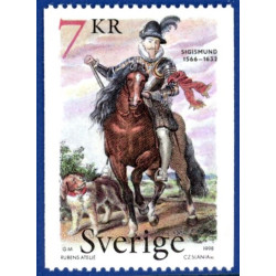 Sverige 1998. Kong Sigsimund. AFA nr. 1999 postfrisk stemplet  hæfte FDC parstykkke