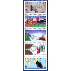 Sverige 1998. 1900-tallet I. AFA nr. 2000-2009 postfrisk stemplet  hæfte FDC parstykkke