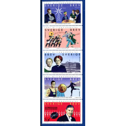 Sverige 1998. 1900-tallet I. AFA nr. 2000-2009 postfrisk stemplet  hæfte FDC parstykkke