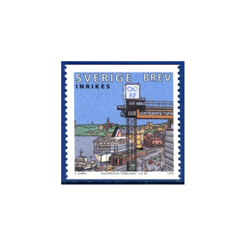 Sverige 1999. Koopertive Forbund. AFA nr. 2025 postfrisk stemplet  hæfte FDC parstykkke