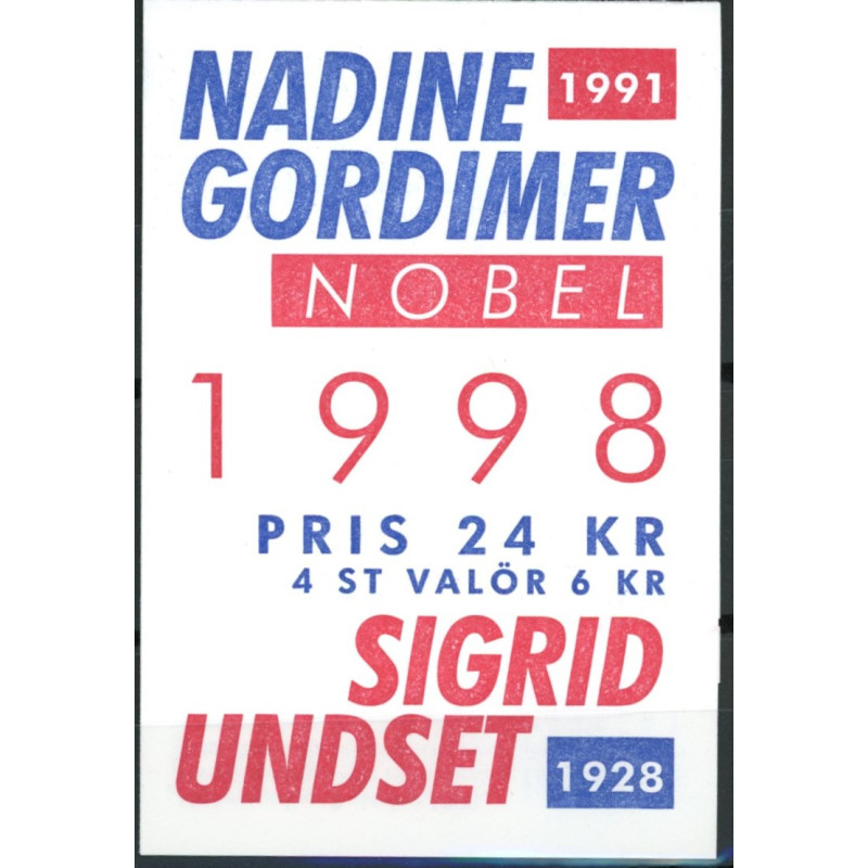 Sverige 1998. Nobel-prisen 1998. AFA nr. 2010-11 postfrisk stemplet  hæfte FDC parstykkke
