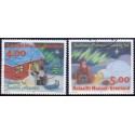 1994. 4,00-5,00 kr. Julefrimærker. AFA nr. 256-7 postfrisk stemplet