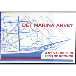 Sverige 1999. Maritim Arv. Skibe. AFA nr. 2036-9 postfrisk stemplet  hæfte FDC parstykkke