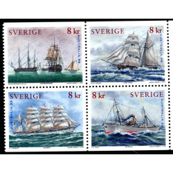 Sverige 1999. Maritim Arv. Skibe. AFA nr. 2036-9 postfrisk stemplet  hæfte FDC parstykkke