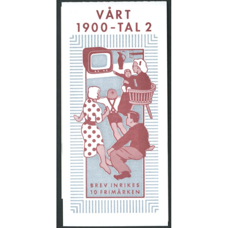 Sverige 1999. 1900-tallet II. AFA nr. 2026-35 postfrisk stemplet  hæfte FDC parstykkke