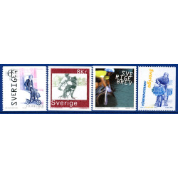 Sverige 1999. Cykler. AFA nr. 2046-49 postfrisk stemplet  hæfte FDC parstykkke