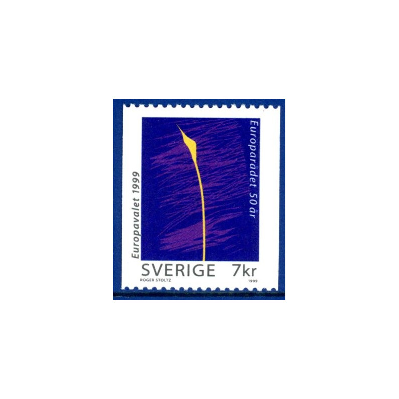 Sverige 1999. Europaparlamentsvalg. AFA nr. 2052 postfrisk stemplet  hæfte FDC parstykkke