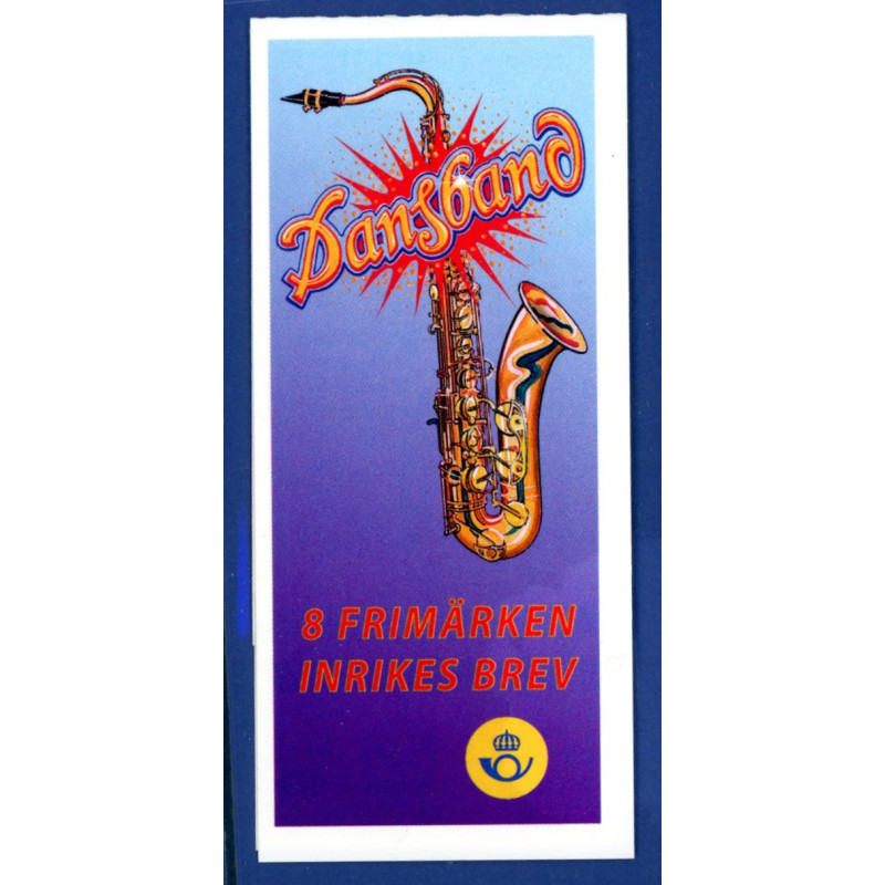 Sverige 1999. Danseorkestre. AFA nr. 2071-74 postfrisk stemplet  hæfte FDC parstykkke