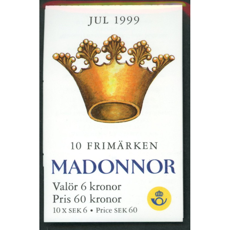 Sverige 1999. Julefrimærker. AFA nr. 2078-79 postfrisk stemplet  hæfte FDC parstykkke