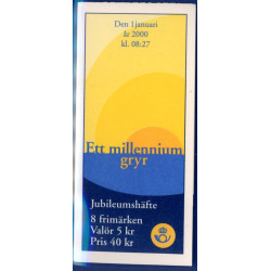 Sverige 1999. Årtusindeskiftet. AFA nr. 2080-81 postfrisk stemplet  hæfte FDC parstykkke