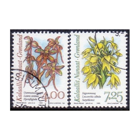 1995. 4,00-7,25 kr. Arktiske Orikdeer I. AFA nr. 258-9 postfrisk stemplet