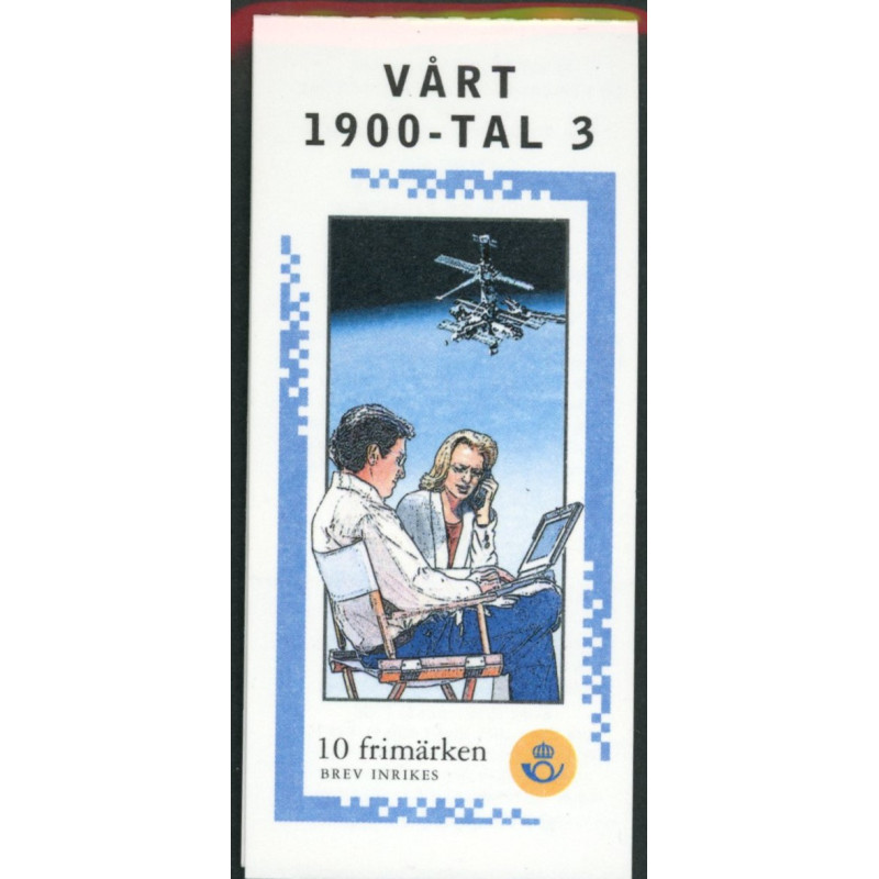 Sverige 2000. 1900-tallet, III. AFA 2094-2103 postfrisk stemplet  hæfte FDC parstykkke
