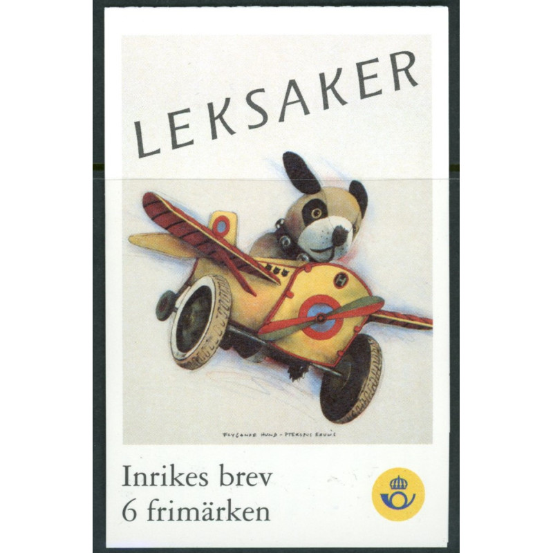 Sverige 2000. Legetøj. AFA 2122-27, postfrisk sammentryk stemplet  hæfte FDC parstykkke