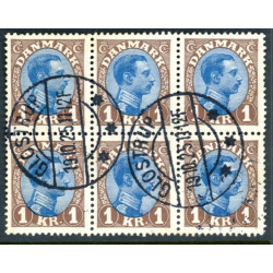 1921-22. Chr. X. 1 kr. tp. II. AFA nr. 131a postfrisk  Ubrugt Stemplet FDC