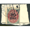 1915. 80/12 Øre provisorier, OMVENDT RAMME. AFA nr. 82y, postfrisk  Ubrugt Stemplet FDC