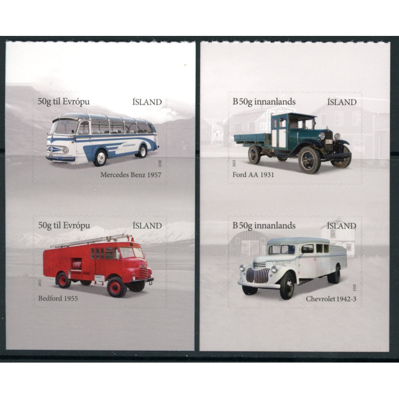 Island. 2013. Bilalderen 1913-2013. AFA nr. 1364-67 **     stemplet FDC