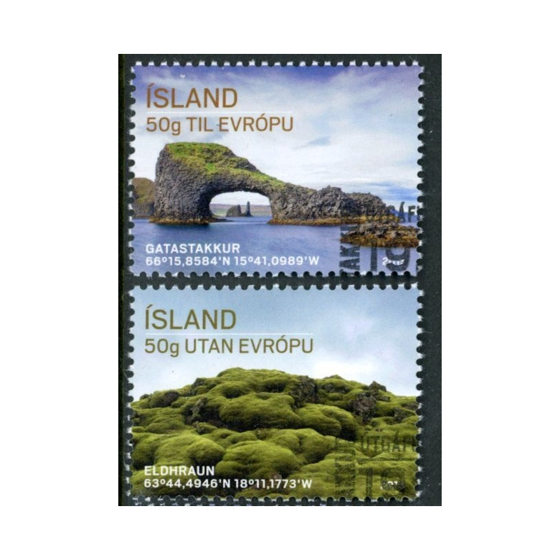 Island. 2015. Turistfrimærker. AFA nr. 1432-33 **   (o)  stemplet FDC