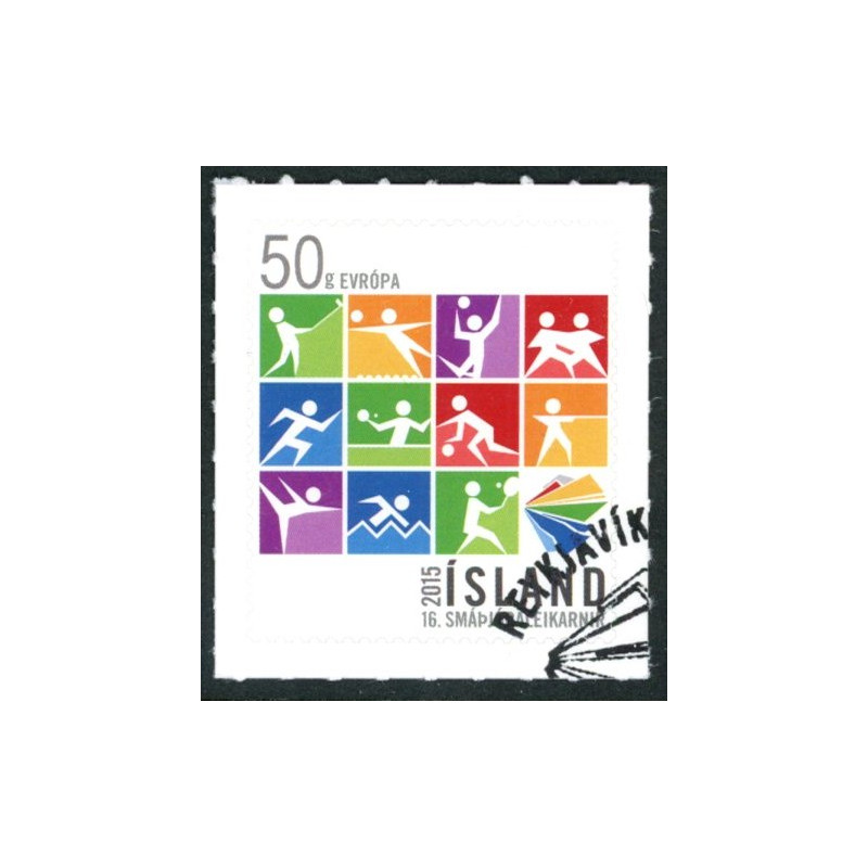 Island. 2015. Små europæiske staters lege. AFA nr. 1442 **                (o)  stemplet FDC