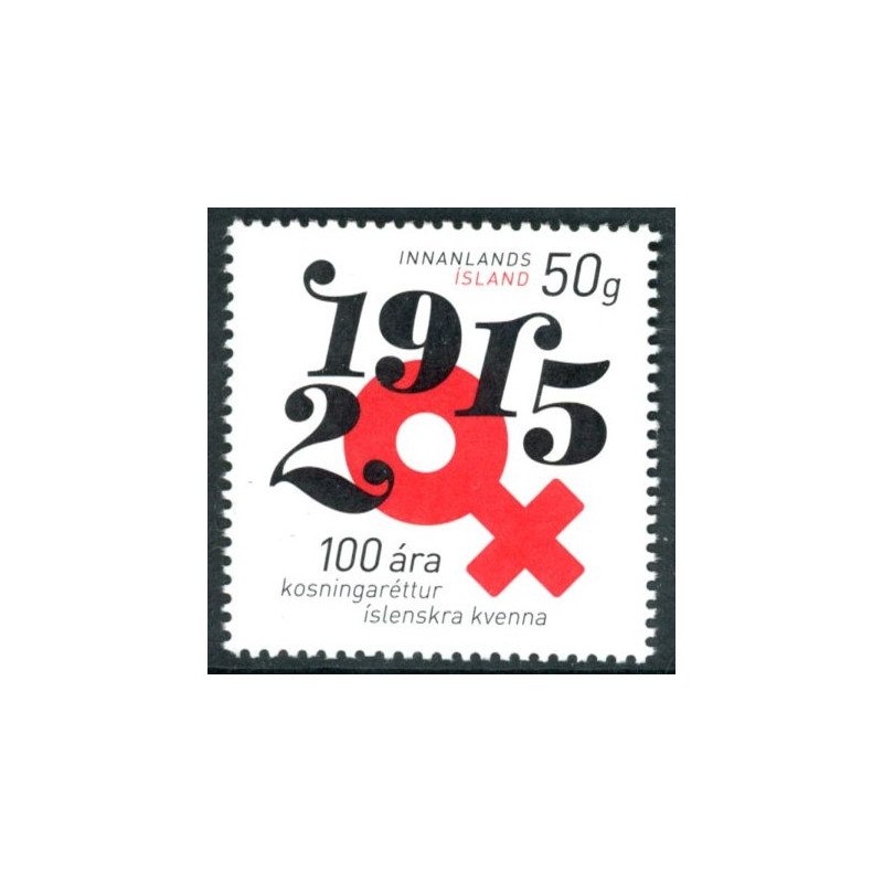 Island. 2015. Kvinders valgret. AFA nr. 1443 **                (o)  stemplet FDC