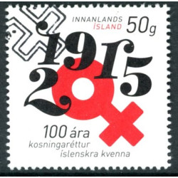 Island. 2015. Kvinders valgret. AFA nr. 1443 **                (o)  stemplet FDC
