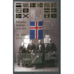 Island. 2015. Islands nationalflag, miniark. AFA nr. 1445 **              (o)  stemplet FDC