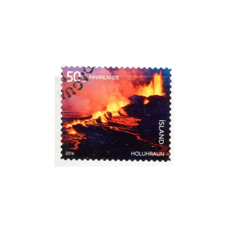Island. 2016. Vulkanudbrud i Holuhran. AFA nr. 1474E **       (o)  stemplet FDC